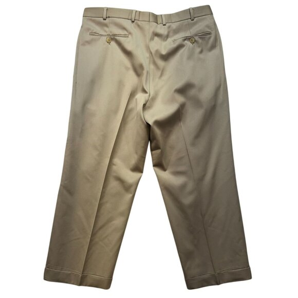 Brooks Brothers Mens Pleated Wool Dress Pants Size 36x26 Beige Tan - Picture 8 of 12
